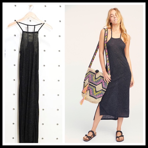 FREE PEOPLE BOHO MAXI MIDI TANK SUN SLIP DRESS A2C - Picture 8 of 16